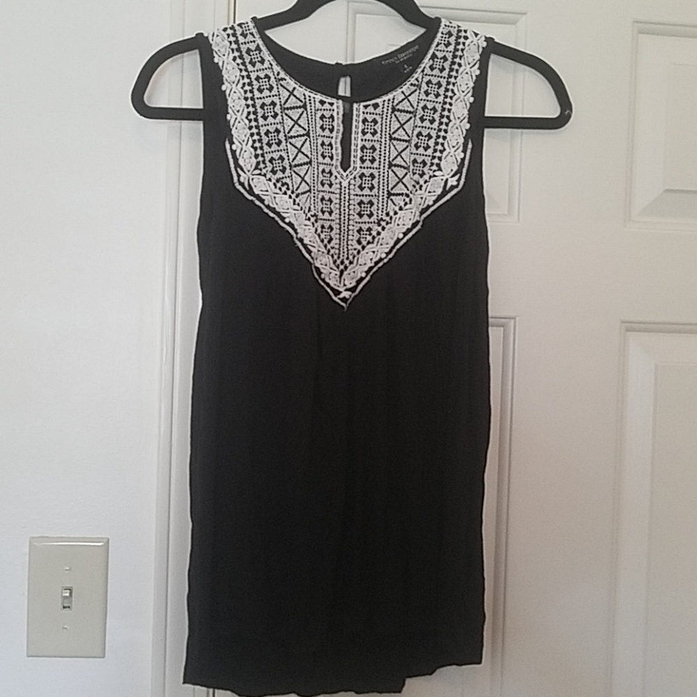 Black and white tank.